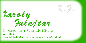 karoly fulajtar business card